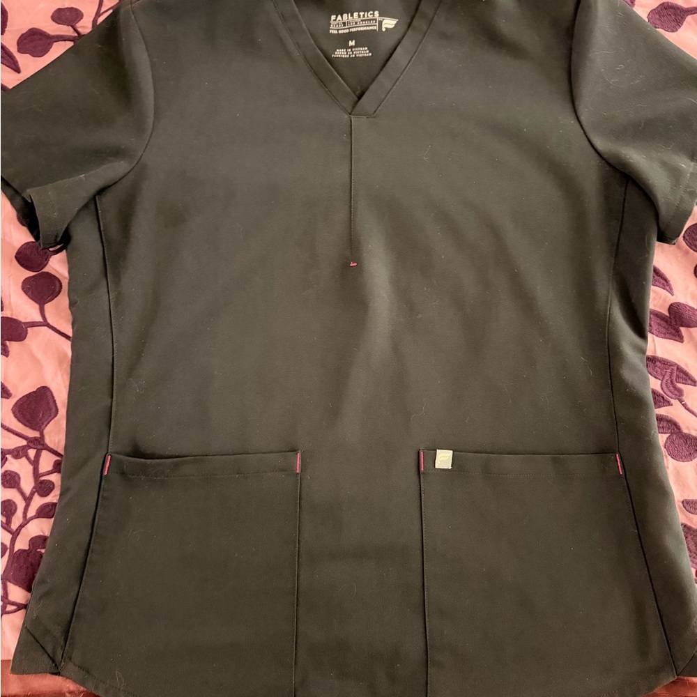 Fabletics Black V-Neck Top